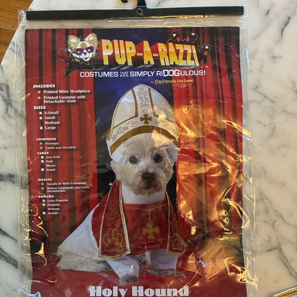 Holy Hound Pet Pope Costume Size M - Picture 4 of 5